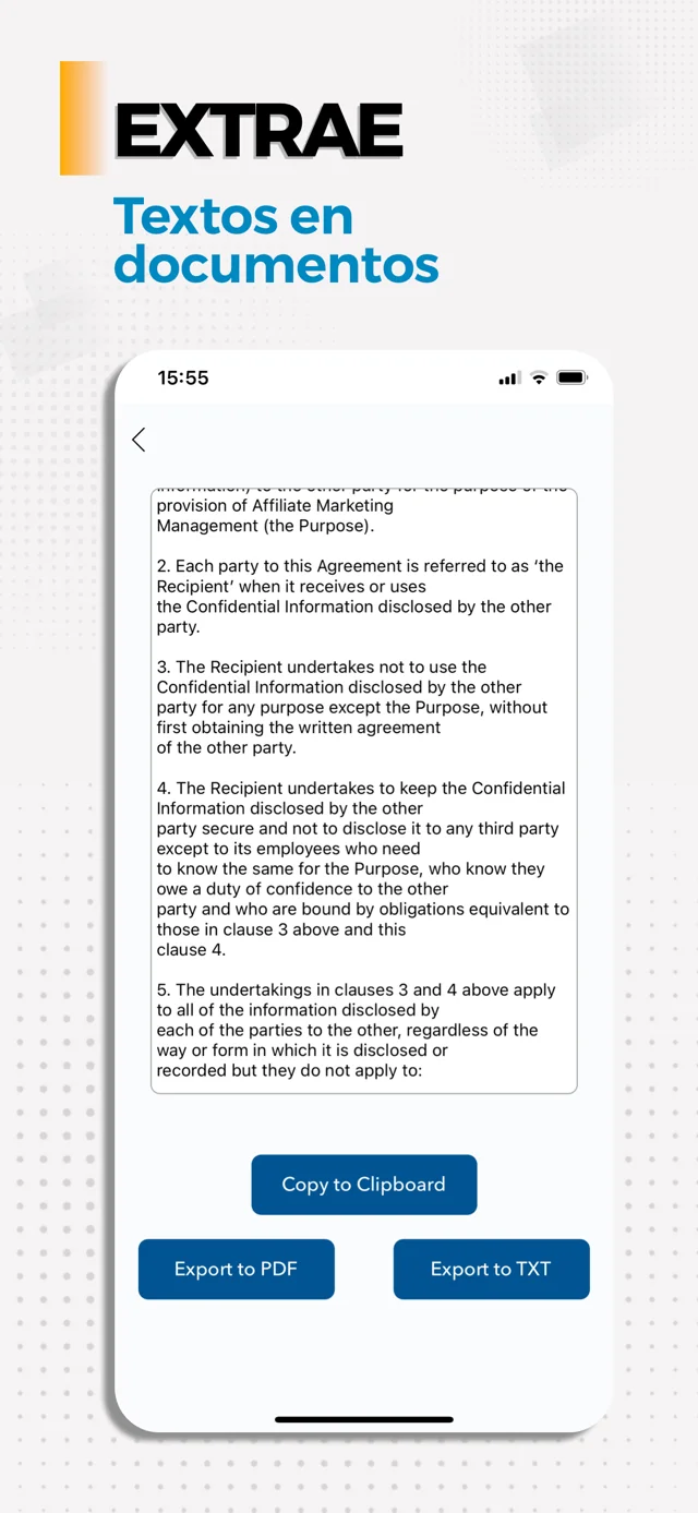 Extrae texto con OCR — Document Scanner